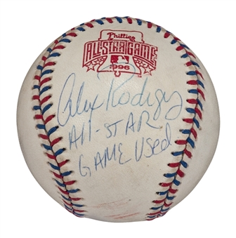 Alex Rodriguez All-Star Game used and Signed/Inscribed Baseball (ARod Loa & PSA/DNA)
